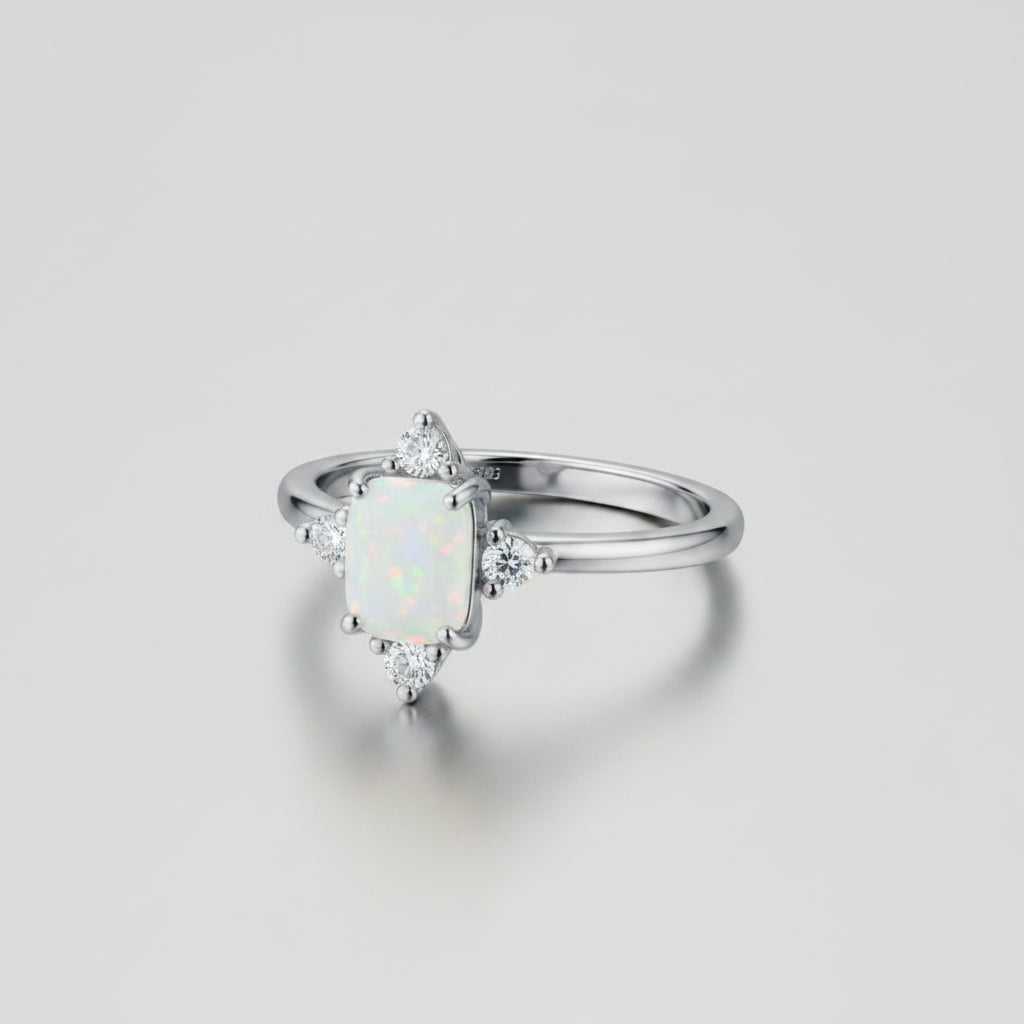 Opaline Crown Ring