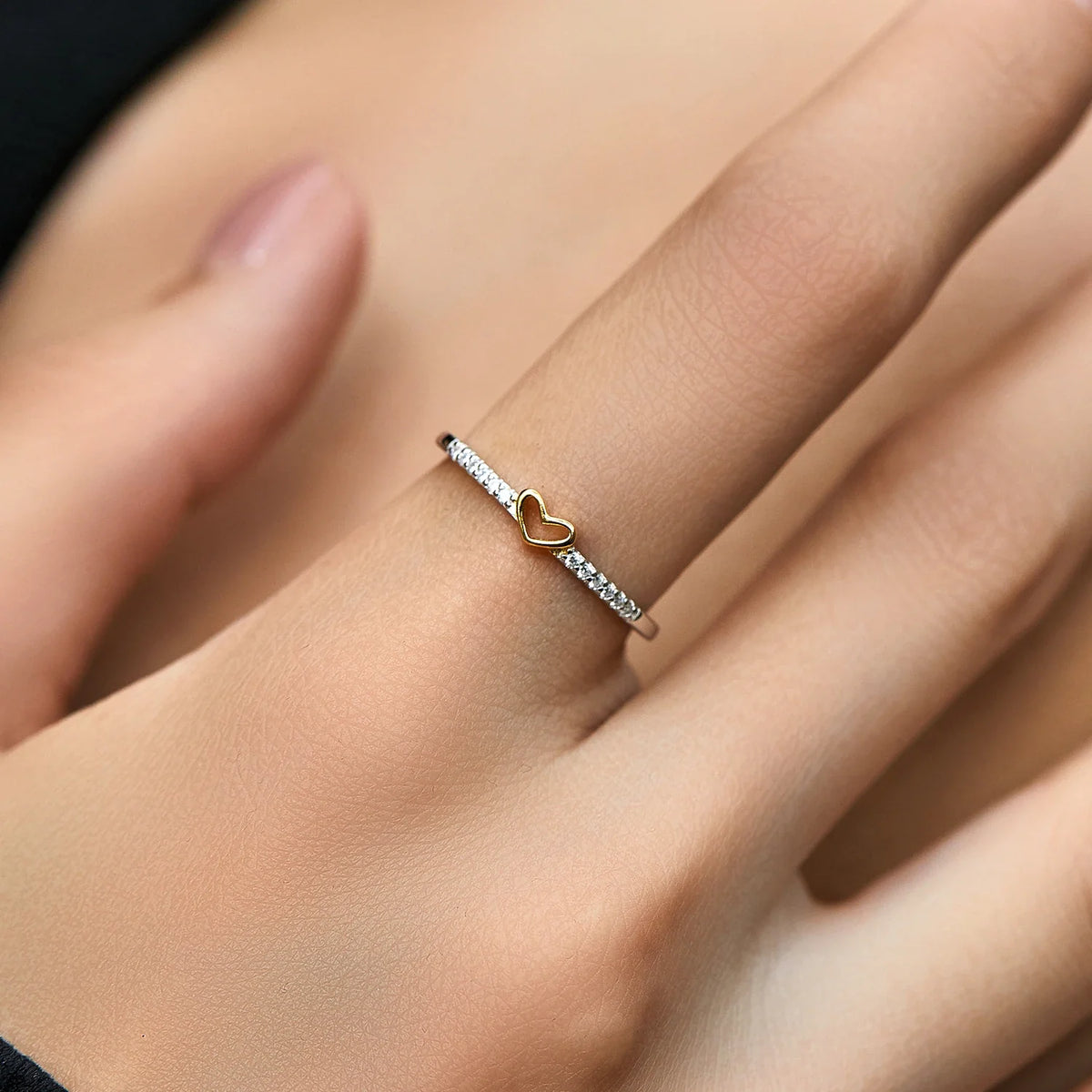 Sparkling Heart & Infinity Ring