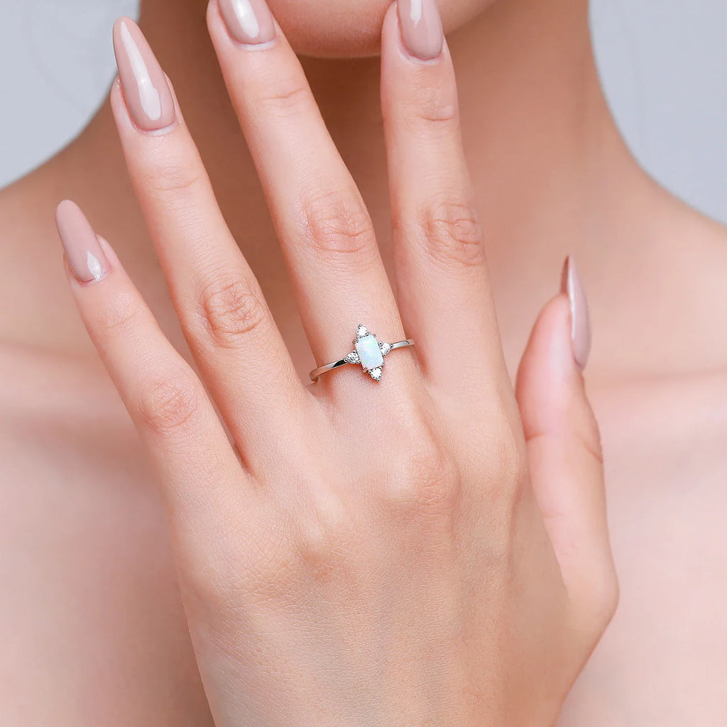 Opaline Crown Ring