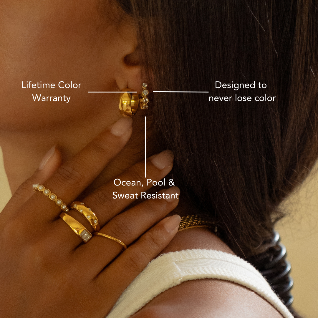 Lumière Perlée Hoops Earrings
